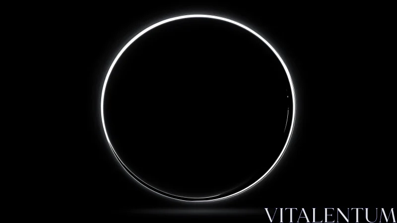 Minimal glowing ring on black background, centered circle.