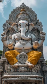 Graceful Ganesha monument radiates calm strength and welcome