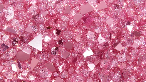 Sparkling pink glitter confetti in a playful shimmering mix.