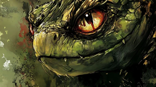 Dragon eye dominates frame with molten amber glare.