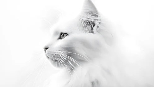 Meet the Mesmerizing White Cat with Soulful Eyes.