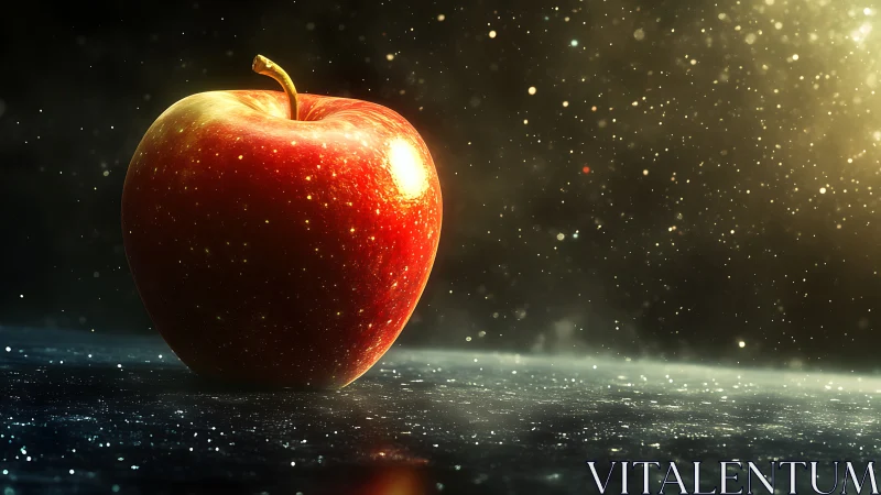 Spectrally illuminated apple under particulate backscatter field.