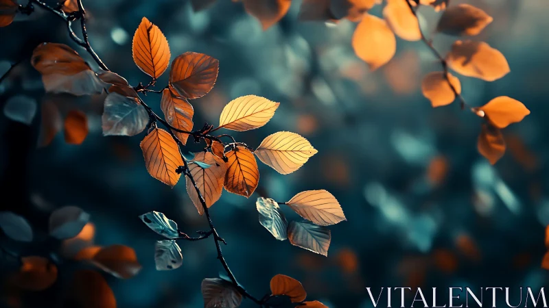 Autumn Leaves Close-Up in Dreamy Soft Focus Nature Photography.