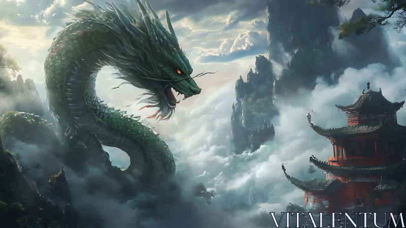 Sky temple whispered to by an emerald mountain dragon.