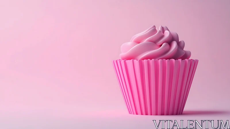 Pink Frosted Dreams: A Monochrome Cupcake Celebration.