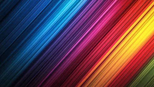 Diagonal neon light streaks merge in a vivid color spectrum.