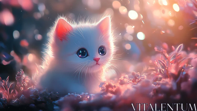 Luminescent Kitten Dreams in Soft Bokeh Reverie.