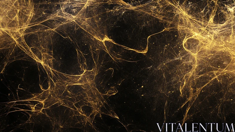 Golden light strands dance gently across a deep night sky