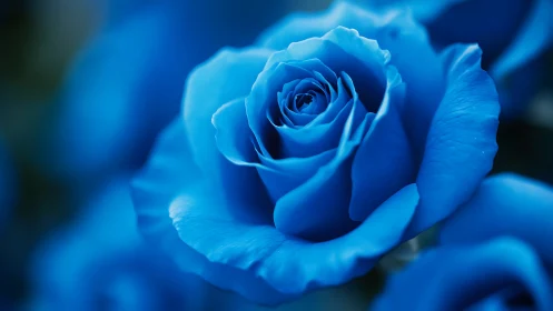 Luminous Blue Rose in Soft Focus Elegance.