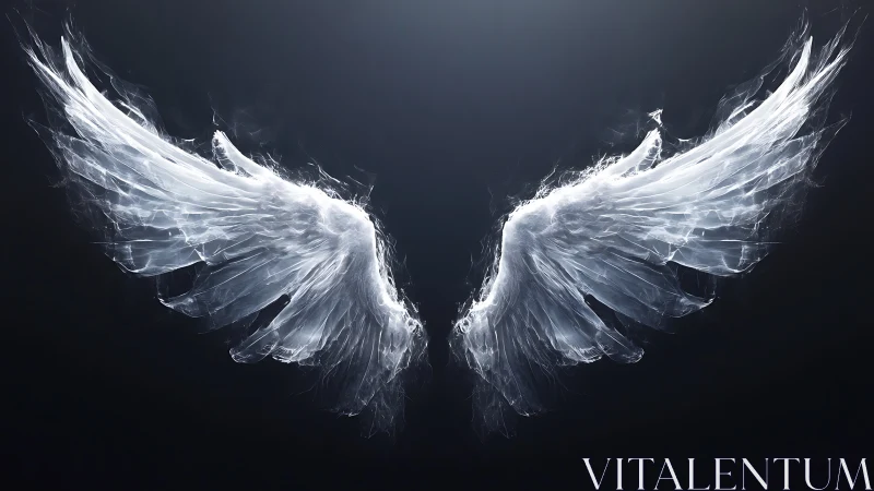 Ghostlight wings unravel night as luminous stormfeathers