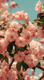 Delicate Pink Blossoms Dancing in Sunlight