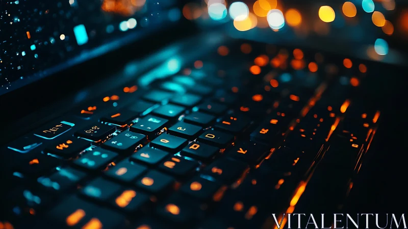 Neon keystrokes humming under bokeh soaked midnight code.