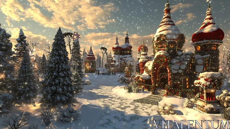 Cozy Storybook Village Wrapped In Sparkling Winter Magic.