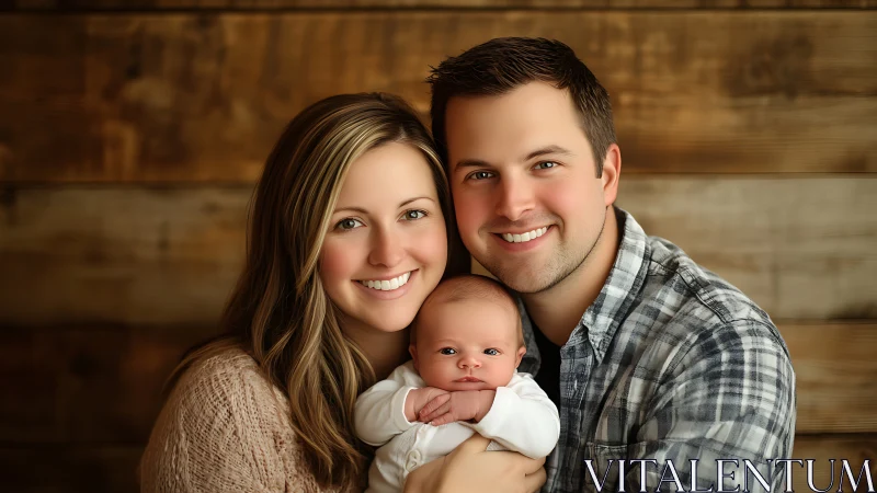 Contemporary Family Portrait: Three-Subject Composition with Warm Skin Tones