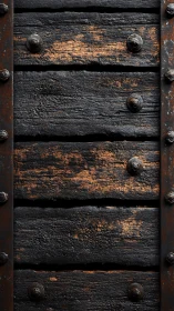 Charred timber door planks whispering in rusted iron armor.