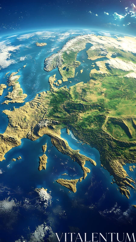 Europe leans into sunlight as a blue planet quietly hums