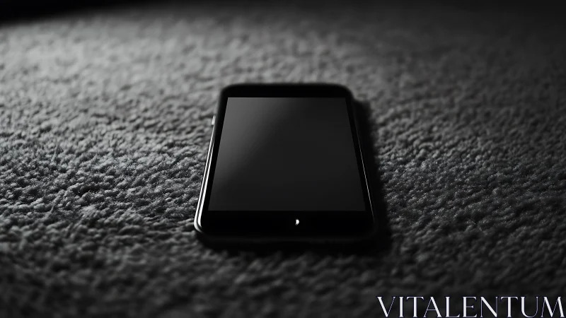 Mobile Device on Textured Surface in Low Light.
