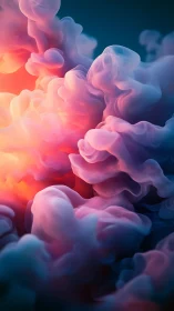 Volumetric neon cloud plumes with radiative color diffusion.