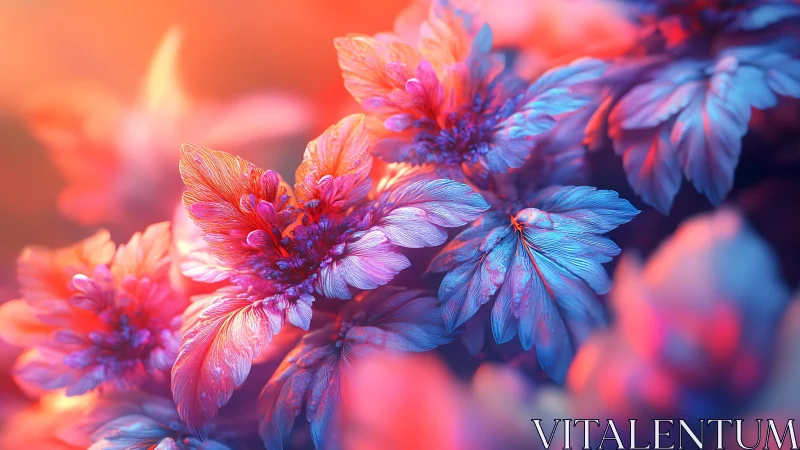 Clustered Flowers with Chromatic Gradient Lighting
