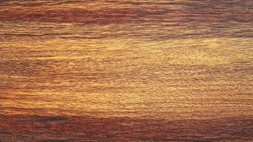 Warm polished wood surface shows fine horizontal grain