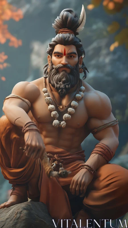 Mountain sage lounges in silence, muscles carved from dusk