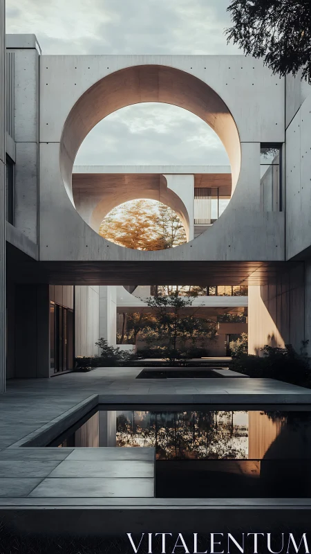 Circular courtyards serenade calm light and quiet reflections.