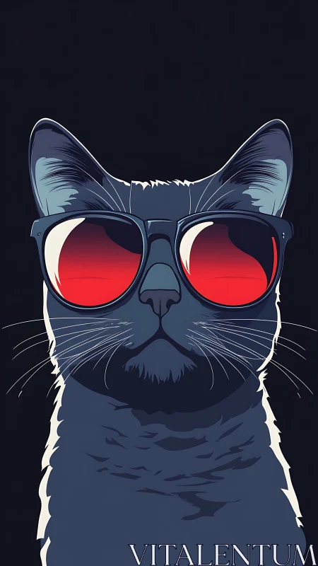 Cool Cat Strikes a Pose in Shades.