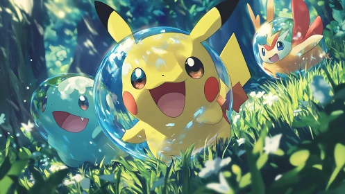 Forest bubble romp with gleeful electric woodland trio.