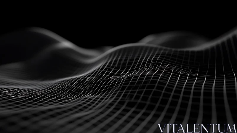 Midnight data dunes ripple beneath a silent digital sky.