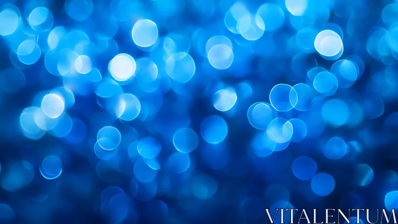 Abstract blue bokeh lights background with soft, dreamy effect.