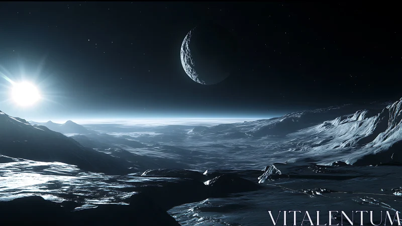 Silent frost frontier under a twin-star midnight gaze.