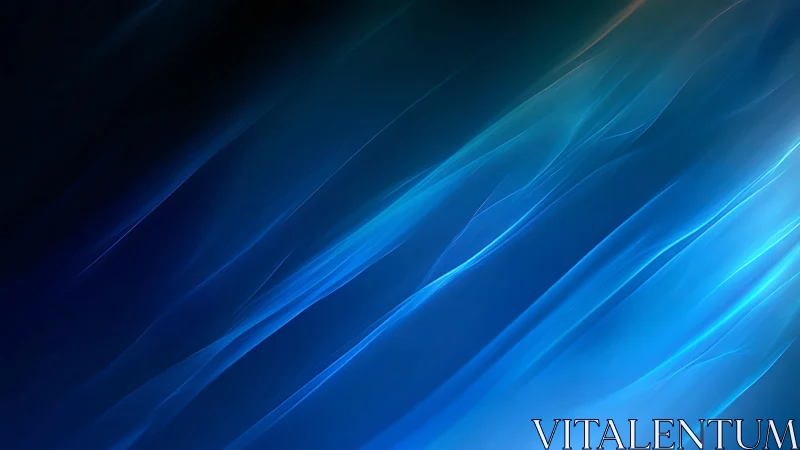 Electric blue light streaks cut through deep digital void.