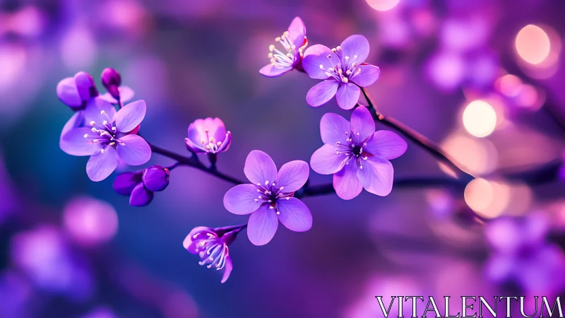 Purple Blossoms in Soft Focus Bloom