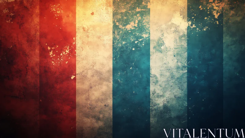 Weathered color bands drift like aging flags in fading light