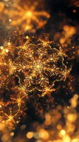Golden fractal patterns form clustered luminous structures