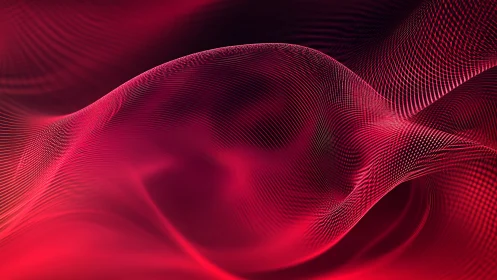 Crimson data tides ripple through luminous digital silk.