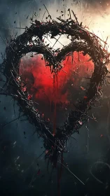 Haunting Sacred Heart Emerges From Thorny Shadow