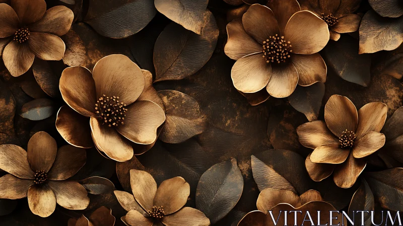 Luxurious Bronze Flowers Create Stunning Metallic Garden