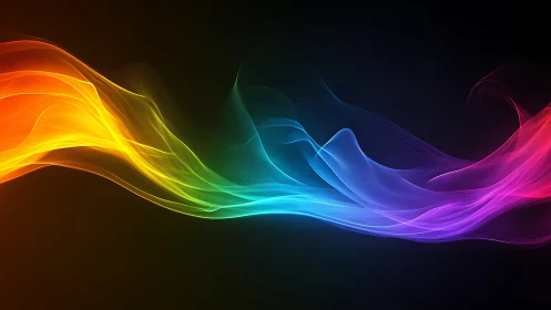 Chromatic light waves form a fluid spectral ribbon in motion