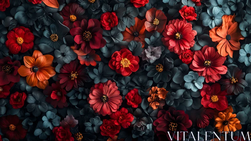 Crimson Dreams Bloom Where Shadows Dance With Fire