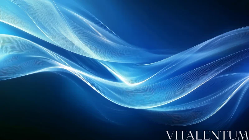 Gentle blue light waves flowing in a calm digital dreamscape.