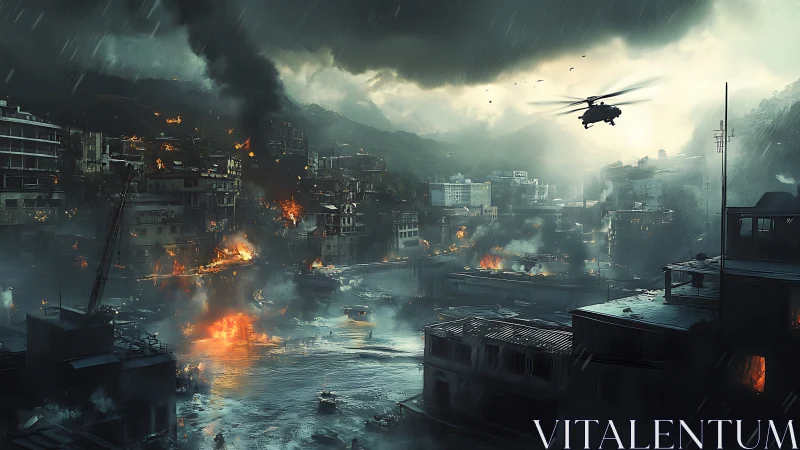 Stormy coastal city endures dramatic helicopter rescue