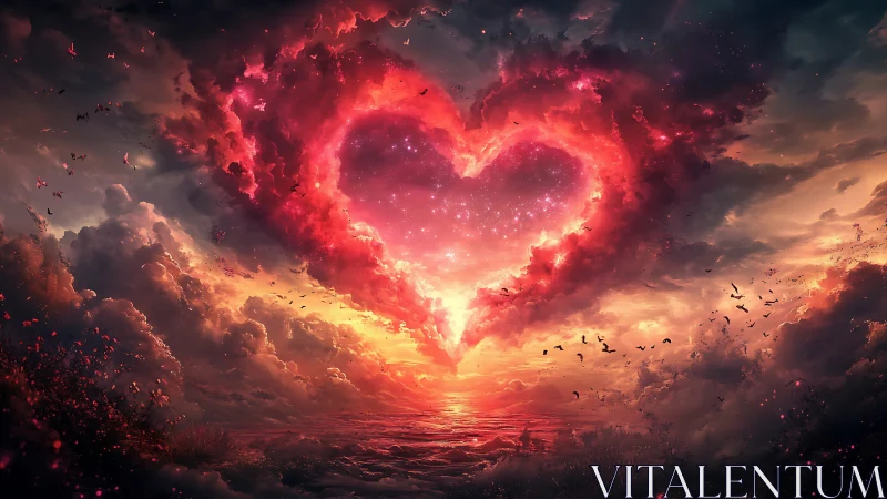 Heart of Light: A Glowing Sky of Love and Wonder.