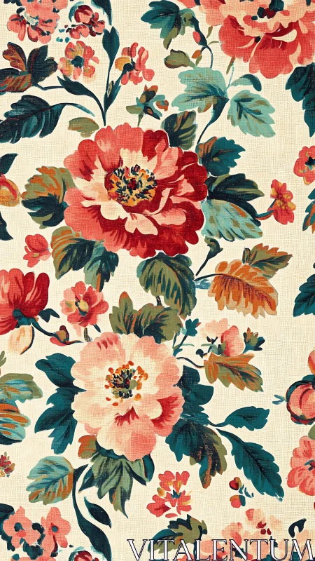 Bloom-drunk peonies spill across vintage linen dream.