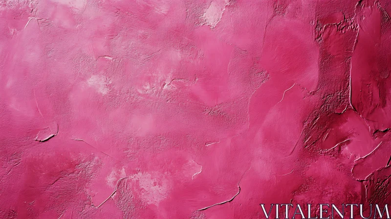 Rich textured pink wall inviting playful, bold creativity.
