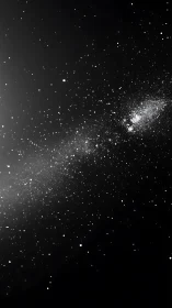 Stellar dust stream curves across deep black space field.