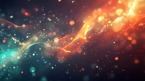 Glowing river of stardust drifting through a dreamy night sky.