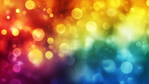 Colorful bokeh light background with soft circular glow.