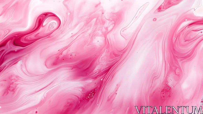 Dreamy pink paint swirls in soft, flowing marble waves.