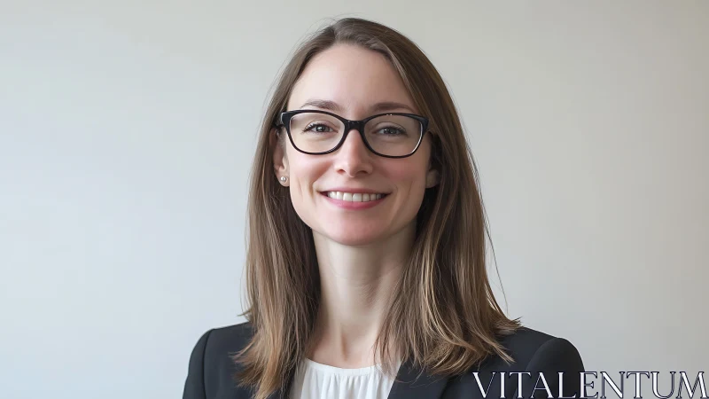 Confident young professional woman in business attire, modern style.